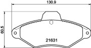 8DB 355 019-201 Sada brzdových destiček, kotoučová brzda HELLA PAGID