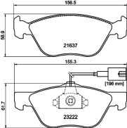 8DB 355 008-611 Sada brzdových destiček, kotoučová brzda HELLA PAGID