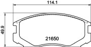 8DB 355 017-161 Sada brzdových destiček, kotoučová brzda HELLA PAGID