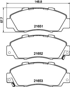 8DB 355 016-441 Sada brzdových destiček, kotoučová brzda HELLA PAGID