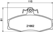 8DB 355 017-931 Sada brzdových destiček, kotoučová brzda HELLA PAGID