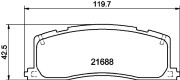 8DB 355 016-391 Sada brzdových destiček, kotoučová brzda HELLA PAGID