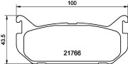 8DB 355 016-711 Sada brzdových destiček, kotoučová brzda HELLA PAGID