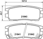 8DB 355 016-471 Sada brzdových destiček, kotoučová brzda HELLA PAGID