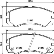 8DB 355 016-611 Sada brzdových destiček, kotoučová brzda HELLA PAGID