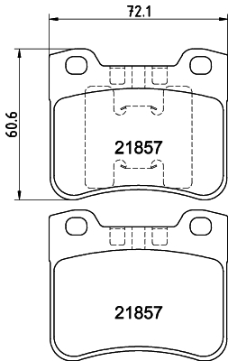 8DB 355 008-301 Sada brzdových destiček, kotoučová brzda HELLA PAGID