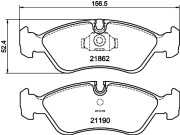 8DB 355 007-761 Sada brzdových destiček, kotoučová brzda HELLA PAGID