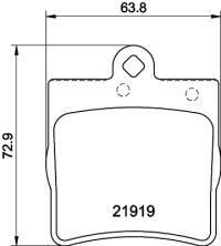 8DB 355 008-961 Sada brzdových destiček, kotoučová brzda HELLA PAGID