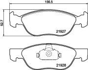 8DB 355 010-181 Sada brzdových destiček, kotoučová brzda HELLA PAGID