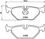 8DB 355 008-761 Sada brzdových destiček, kotoučová brzda HELLA PAGID