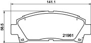 8DB 355 016-721 Sada brzdových destiček, kotoučová brzda HELLA PAGID