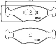 8DB 355 011-031 Sada brzdových destiček, kotoučová brzda HELLA PAGID