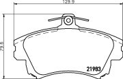 8DB 355 006-711 Sada brzdových destiček, kotoučová brzda HELLA PAGID