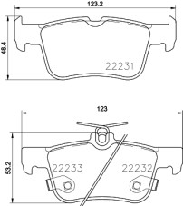 8DB 355 023-301 Sada brzdových destiček, kotoučová brzda HELLA PAGID