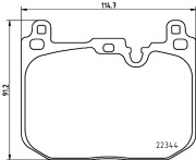 8DB 355 025-621 Sada brzdových destiček, kotoučová brzda HELLA PAGID