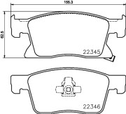 8DB 355 024-781 Sada brzdových destiček, kotoučová brzda HELLA PAGID