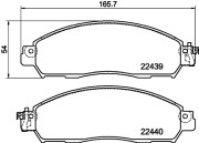 8DB 355 045-201 Sada brzdových destiček, kotoučová brzda HELLA PAGID