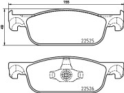 8DB 355 025-471 Sada brzdových destiček, kotoučová brzda HELLA PAGID