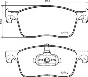 8DB 355 031-541 Sada brzdových destiček, kotoučová brzda HELLA PAGID