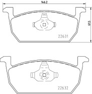 8DB 355 032-951 Sada brzdových destiček, kotoučová brzda HELLA PAGID