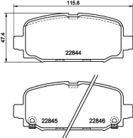 8DB 355 039-411 Sada brzdových destiček, kotoučová brzda HELLA PAGID