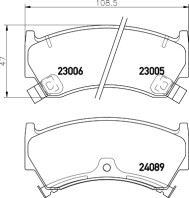 8DB 355 009-821 Sada brzdových destiček, kotoučová brzda HELLA PAGID