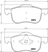 8DB 355 008-851 Sada brzdových destiček, kotoučová brzda HELLA PAGID