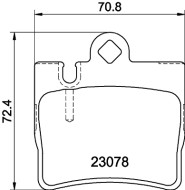 8DB 355 008-711 Sada brzdových destiček, kotoučová brzda HELLA PAGID