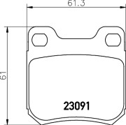 8DB 355 009-041 Sada brzdových destiček, kotoučová brzda HELLA PAGID