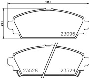 8DB 355 017-261 HELLA PAGID sada brzdových platničiek kotúčovej brzdy 8DB 355 017-261 HELLA PAGID