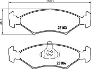 8DB 355 008-331 Sada brzdových destiček, kotoučová brzda HELLA PAGID