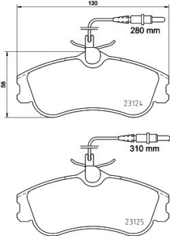 8DB 355 018-261 HELLA PAGID sada brzdových platničiek kotúčovej brzdy 8DB 355 018-261 HELLA PAGID