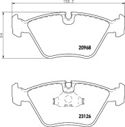 8DB 355 008-971 Sada brzdových destiček, kotoučová brzda HELLA PAGID