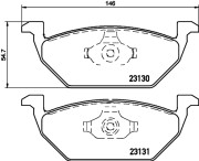 8DB 355 008-591 Sada brzdových destiček, kotoučová brzda HELLA PAGID