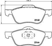 8DB 355 010-911 HELLA PAGID sada brzdových platničiek kotúčovej brzdy 8DB 355 010-911 HELLA PAGID