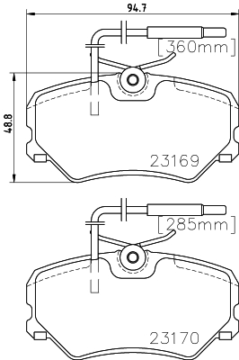 8DB 355 018-401 HELLA PAGID sada brzdových platničiek kotúčovej brzdy 8DB 355 018-401 HELLA PAGID