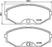 8DB 355 011-181 HELLA PAGID sada brzdových platničiek kotúčovej brzdy 8DB 355 011-181 HELLA PAGID