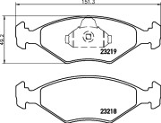 8DB 355 008-381 Sada brzdových destiček, kotoučová brzda HELLA PAGID