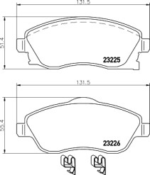 8DB 355 018-511 Sada brzdových destiček, kotoučová brzda HELLA PAGID