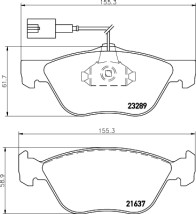 8DB 355 007-931 Sada brzdových destiček, kotoučová brzda HELLA PAGID