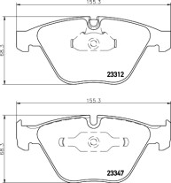 8DB 355 009-271 Sada brzdových destiček, kotoučová brzda HELLA PAGID