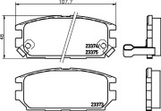 8DB 355 009-291 Sada brzdových destiček, kotoučová brzda HELLA PAGID