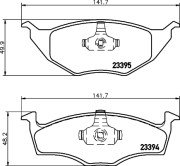 8DB 355 008-481 Sada brzdových destiček, kotoučová brzda HELLA PAGID