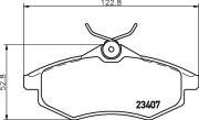 8DB 355 010-161 Sada brzdových destiček, kotoučová brzda HELLA PAGID