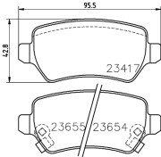 8DB 355 018-781 Sada brzdových destiček, kotoučová brzda HELLA PAGID