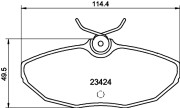 8DB 355 018-561 Sada brzdových destiček, kotoučová brzda HELLA PAGID