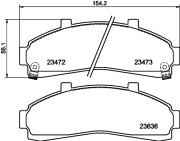 8DB 355 009-941 Sada brzdových destiček, kotoučová brzda HELLA PAGID