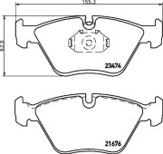 8DB 355 009-651 Sada brzdových destiček, kotoučová brzda HELLA PAGID