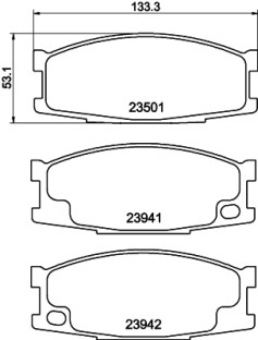 8DB 355 010-561 Sada brzdových destiček, kotoučová brzda HELLA PAGID