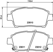 8DB 355 017-081 Sada brzdových destiček, kotoučová brzda HELLA PAGID